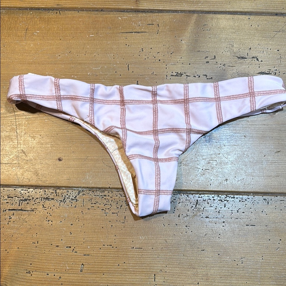 Acacia s Pink Plaid hookipa Bikini Bottom